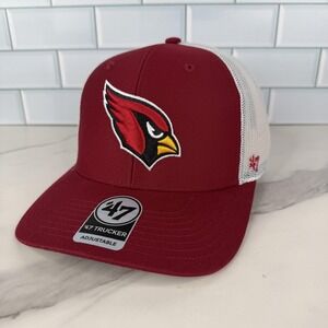 Arizona Cardinals Trucker Hat Cap Strap Back Mens One Size Red '47 Football Mesh